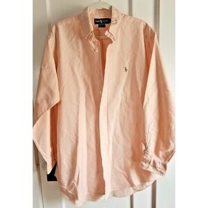 Ralph Lauren Peach Striped Dress Shirt